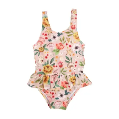 Filibabba Eva – Badedragt 1-2 År – Ocean Blossom Rosa