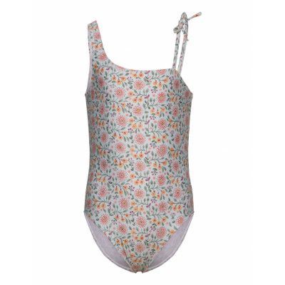 Mango Floral Print Swimsuit Grön