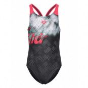 Arena G Splash Point Swimsuit V Back Svart