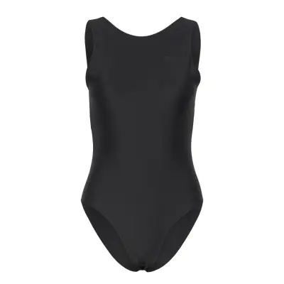 GANNI Recycled Core Solid Sporty Swimsuit - Black - 34