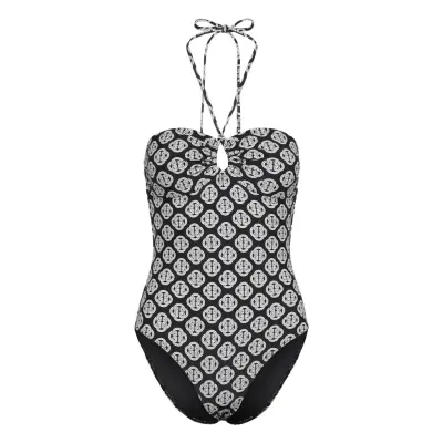 GANT Monogram Print Swimsuit Svart