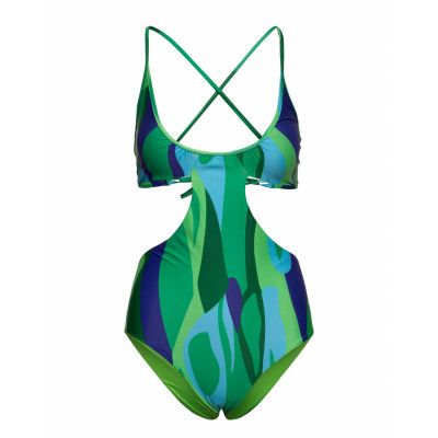 Ginny Cross Back Swimsuit Baddräkt Badkläder Multi/patterned Hosbjerg
