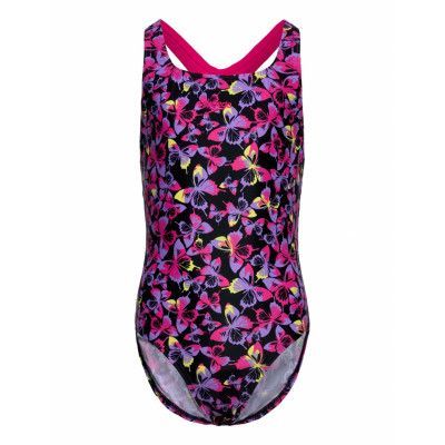 Girls Allover Medalist Baddräkt Badkläder Rosa Speedo