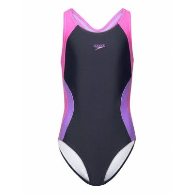 Girls Colourblock Spiritback *Villkorat Erbjudande Baddräkt Badkläder Marinblå Speedo