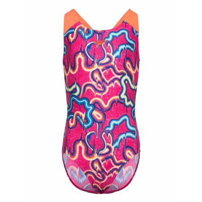 Girls Digital Allover Splashback Sport Swimsuits Rosa Speedo