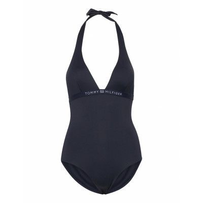 Halter Piece 3 Baddräkt Badkläder Marinblå Tommy Hilfiger