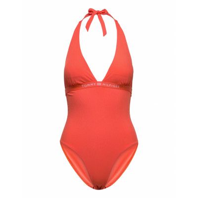 Halter Piece Rp Baddräkt Badkläder Orange Tommy Hilfiger