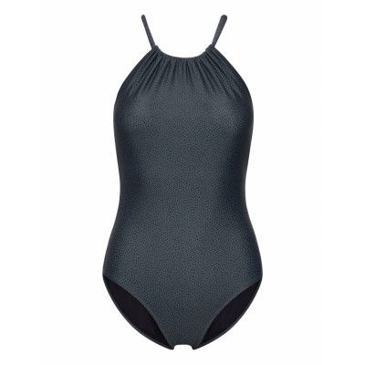 Filippa K Halter Printed Swimsuit Blå