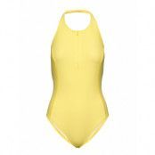 Halter Swimsuit Baddräkt Badkläder Gul Filippa K Soft Sport