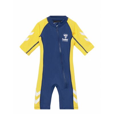Hmlmorgat Swim Suit *Villkorat Erbjudande Baddräkt Badkläder Marinblå Hummel