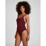 Hunkemöller Aruba Highleg Bs - Burgundy - XS
