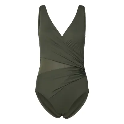 Hunkemöller Shell Mesh Shaping Bs - Khaki green - M