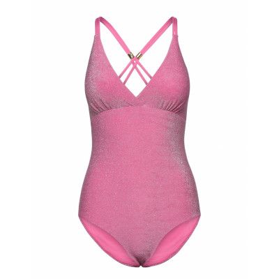 Ibiza Swimsuit Lurex Baddräkt Badkläder Rosa Missya