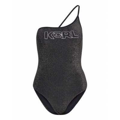 Ikonik 2.0 Lurex Swimsuit Baddräkt Badkläder Svart Karl Lagerfeld