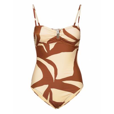 Julia Swimsuit Baddräkt Badkläder Beige Second Female