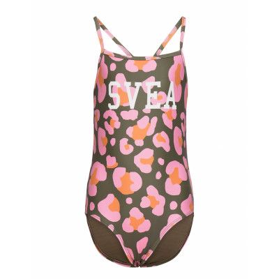 K. Flower Leo Swimsuit Baddräkt Badkläder Rosa Svea