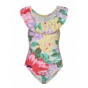 Kids Floral Ruffle Swim -Piece Baddräkt Badkläder Multi/mönstrad GAP