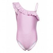 Kogclara Frill Swimsuit Baddräkt Badkläder Rosa Kids Only