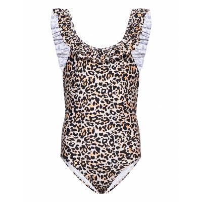 Kogdana Lara Ruffle Swimsuit Baddräkt Badkläder Multi/mönstrad Kids Only