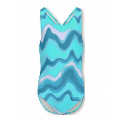 Kids Only Koglaura Cross Back Swimsuit Acc Blå