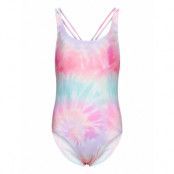 Kogcaroline Tie Dye Str Swimsuit Baddräkt Badkläder Multi/mönstrad Kids Only