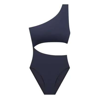 Lauren Ralph Lauren Badkläder Lrl Beach Club Solid Shoulder C Marinblå