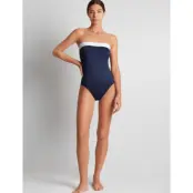 Lauren Ralph Lauren Swimwear Lrl Bel Air Modern Bandeau Mio Swim - Navy - 40