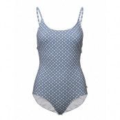 Leola Pattern Swimsuit Baddräkt Badkläder Blå Morris Lady