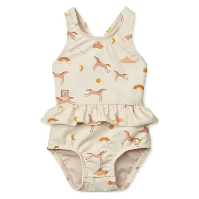 Liewood Amina Baby Printed Swimsuit Beige