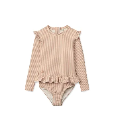 Liewood Sille Baby Seersucker Swimsuit Rosa