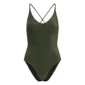Lindex Swimsuit Naila Lurex Grön