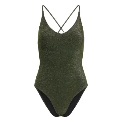 Lindex Swimsuit Naila Lurex Grön