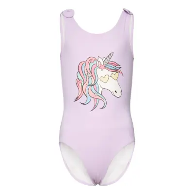 Lindex Swimsuit Unicorn Face Lila