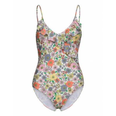 Lola Bly Frill Swimsuit Baddräkt Badkläder Multi/mönstrad Becksöndergaard