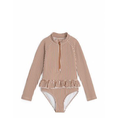 Ls Swimsuit Baddräkt Badkläder Red Garbo&Friends