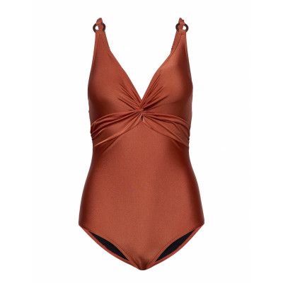 Lucca Swimsuit *Villkorat Erbjudande Baddräkt Badkläder Brun Missya