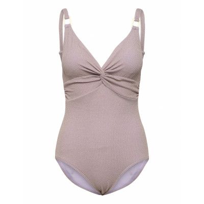 Lucca Swimsuit Lurex Baddräkt Badkläder Beige Missya