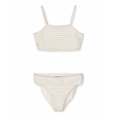 Lucette Seersucker Bikini Set Baddräkt Badkläder White Liewood