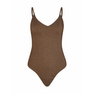 Lyx Bea Swimsuit Baddräkt Badkläder Brun Becksöndergaard