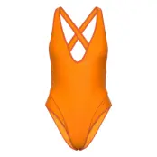 Mahot Piece High Leg Sport Swimsuits Orange Rip Curl