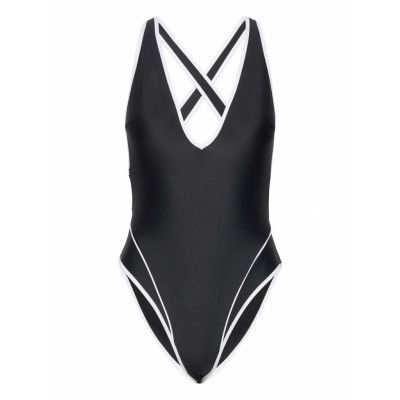 Mahot Piece High Leg Sport Swimsuits Svart Rip Curl