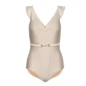 Marta Swimsuit Baddräkt Badkläder Vit Ida Sjöstedt