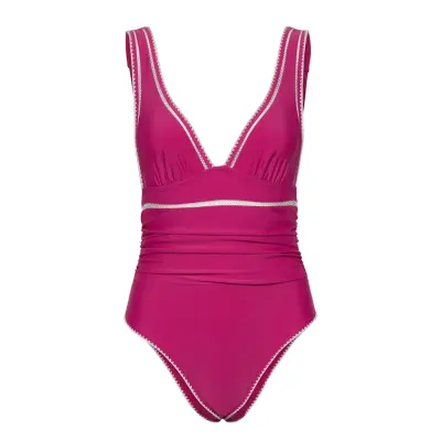 Maya Plunge Bs S Baddräkt Badkläder Pink Hunkemöller