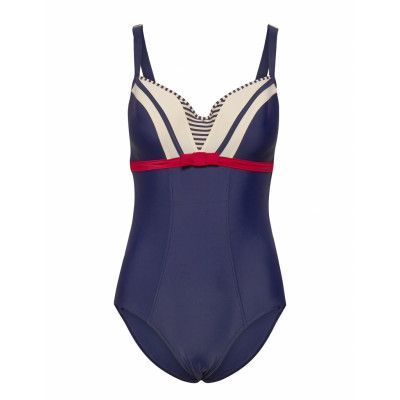 Md Starboard Plunge Balc. Swimsuit Baddräkt Badkläder Blå Marlies Dekkers