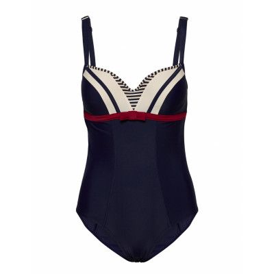 Md Starboard Plunge Balc. Swimsuit Baddräkt Badkläder Blå Marlies Dekkers
