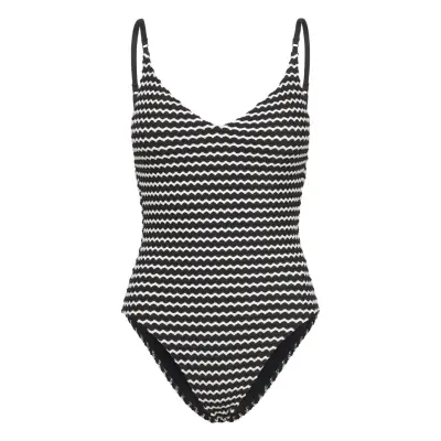 Seafolly Mesh Effect V Neck Piece Svart