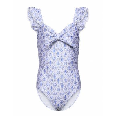 Mini Fiore Swimsuit Baddräkt Badkläder Blå By Malina