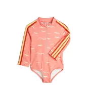 Mini Rodini Seagull Aop Ls Swimsuit Rosa