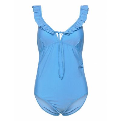 Mamalicious Mldaria Ruffle Swimsuit Hc. A. Blå