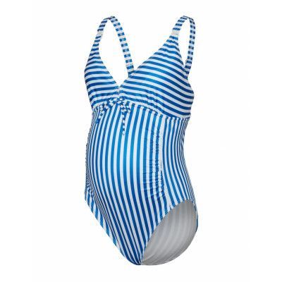 Mlzaga Hc Swimsuit 2F A. Baddräkt Badkläder Blue Mamalicious